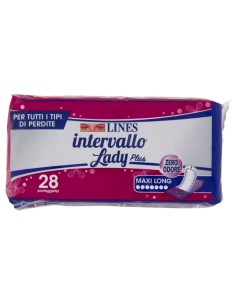 Lines Intervallo Lady Plus Maxi Long - 28 Assorbenti Per Tutte Le Perdite